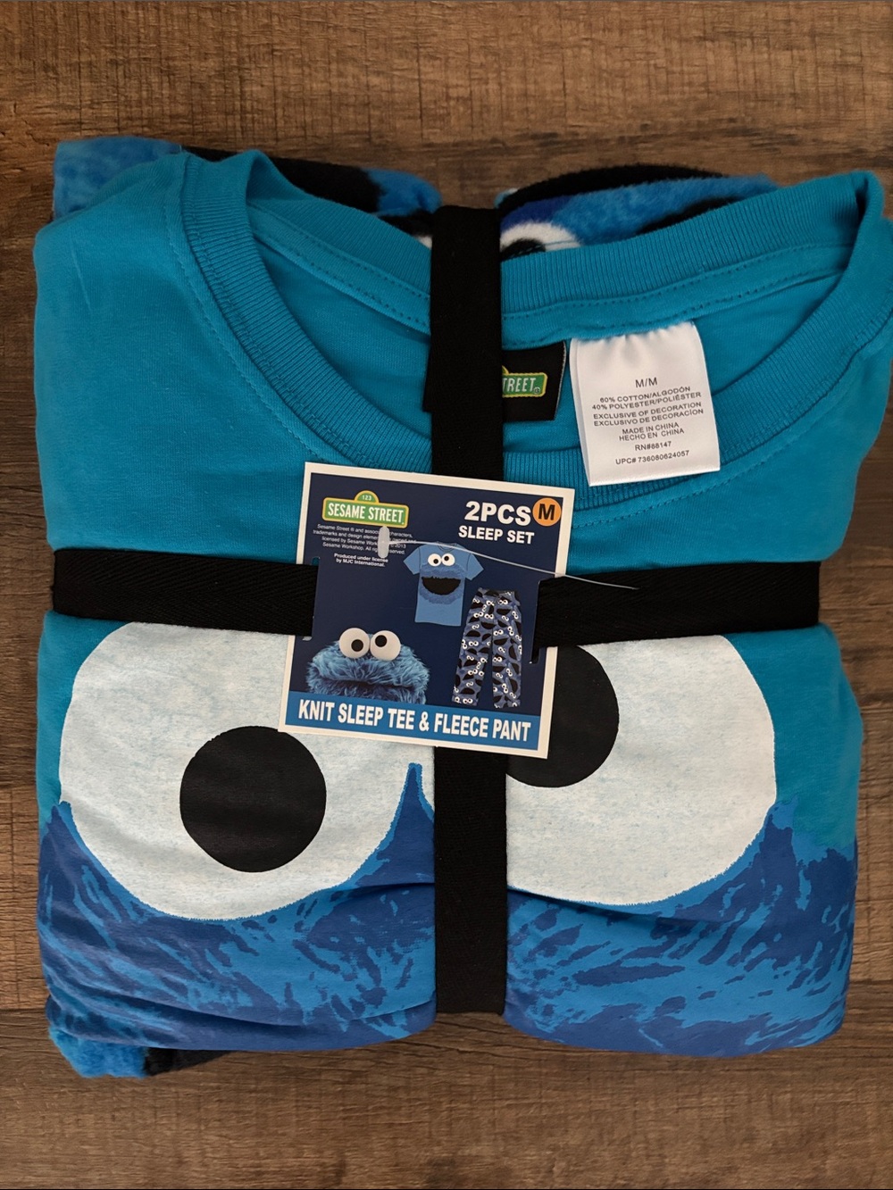 Sesame Street Cookie Monster 2-Piece Sleep Set - Teal
